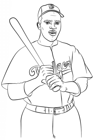 Jackie Robinson Coloring Page